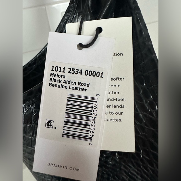 Brahmin Melora black genuine leather Alden rd collection - Picture 2 of 5